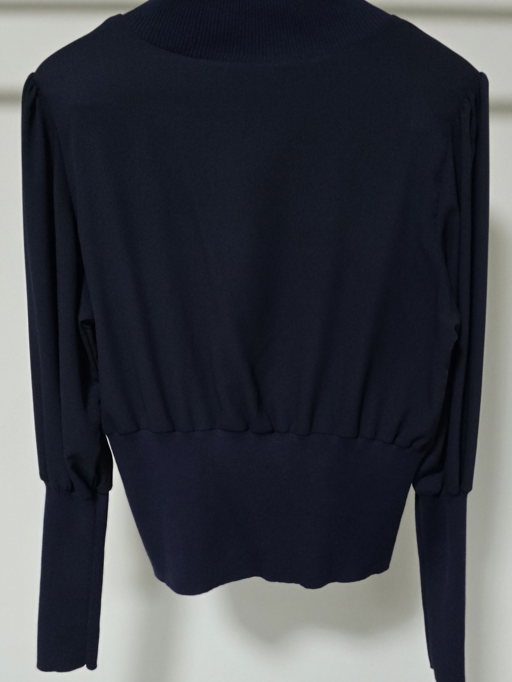 French Connection Navy Mock-Neck Long Sleeve Top